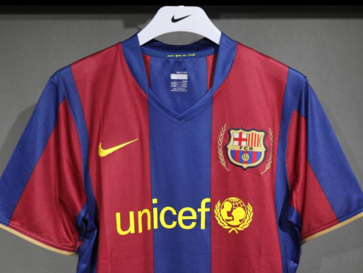 07-08 Barcelona Home Retro Jersey Player Edition
