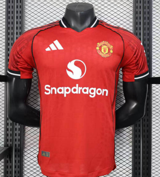 25-26 Manchester United Home Soccer Jersey Player Version