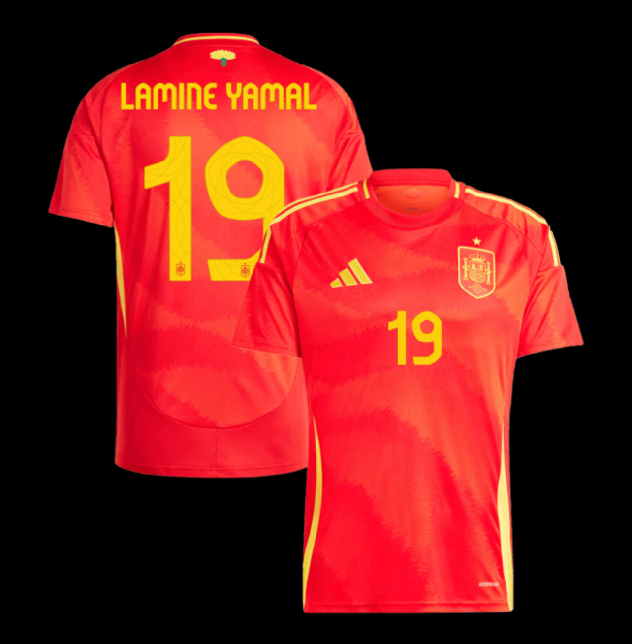 25-26 Spain Home Soccer Jersey #19 Lamine Yamal